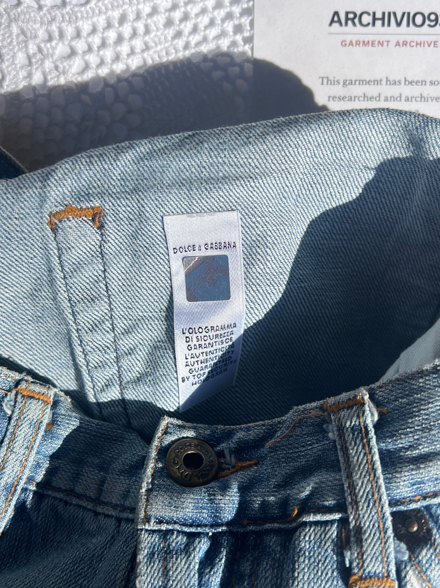 DOLCE & GABBANA printed denim jeans
early 2000s