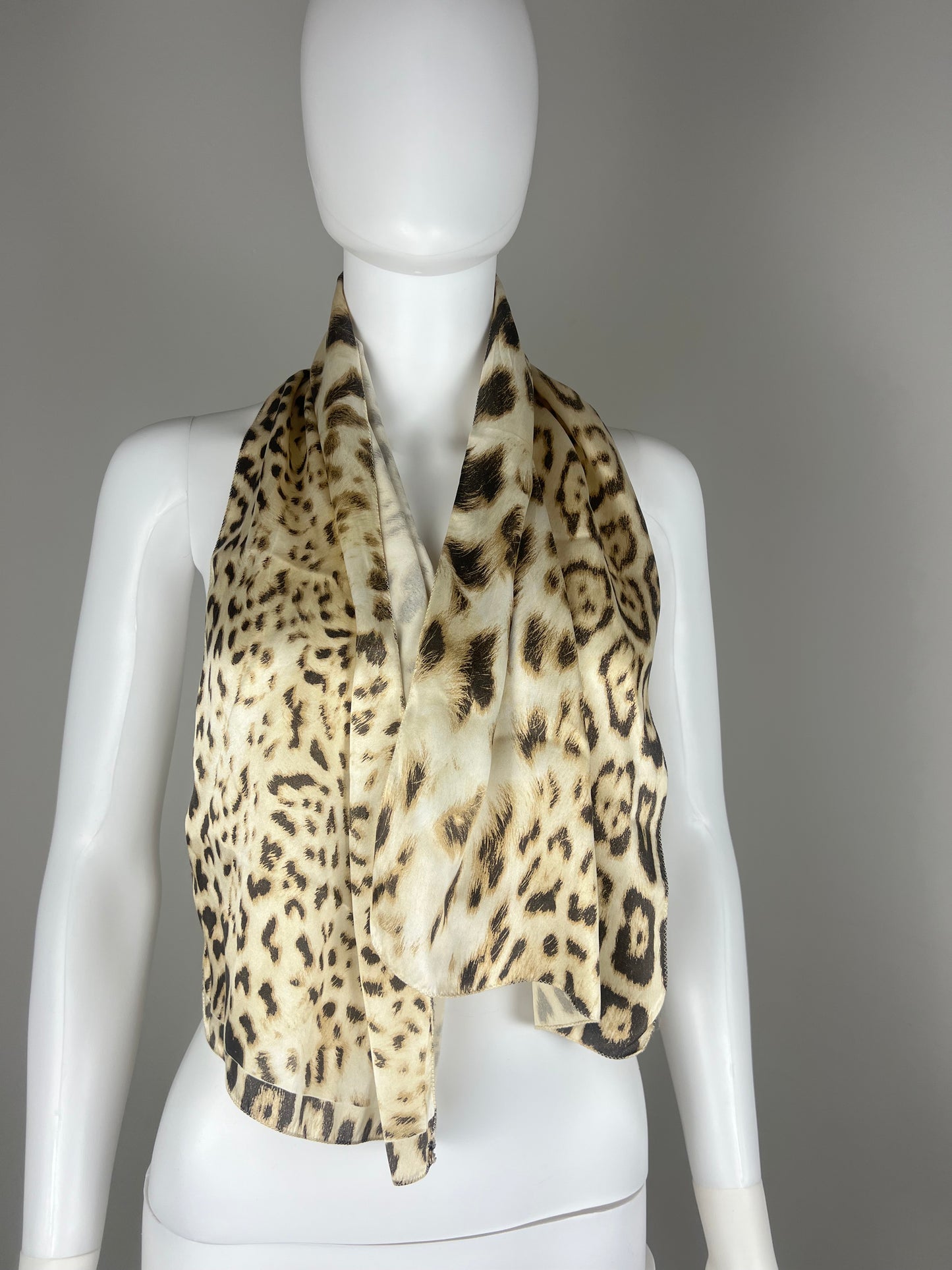 Roberto Cavalli Silk Leopard Scarf