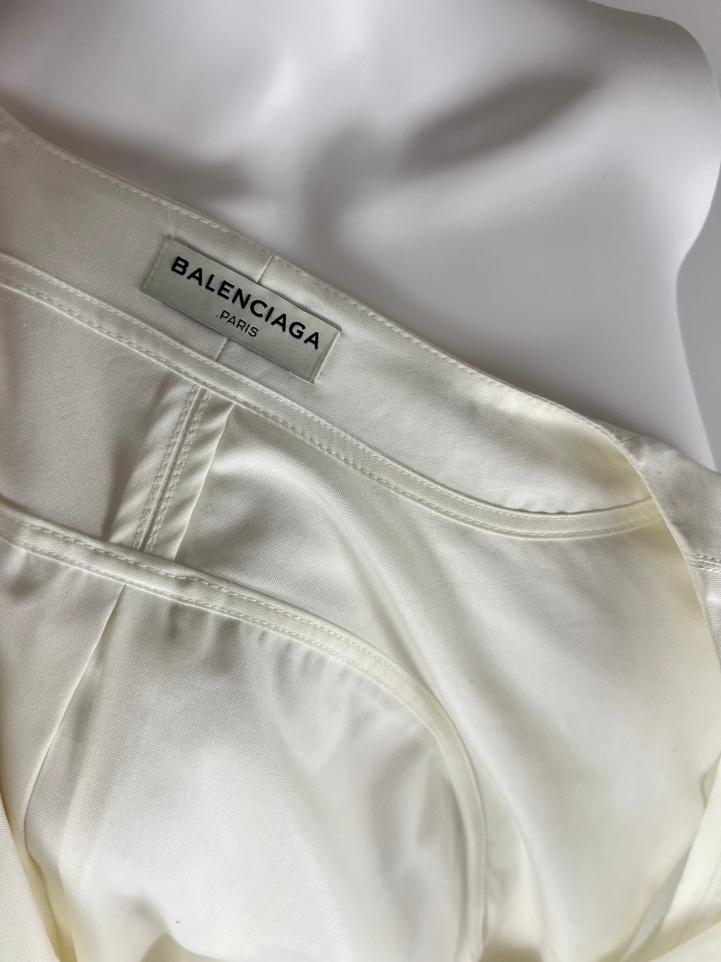 Balenciaga Paris ivory shirt dress