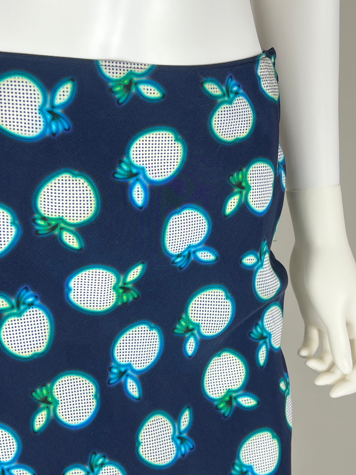 MIU MIU, circa 2010 – Silk Apple Print Skirt