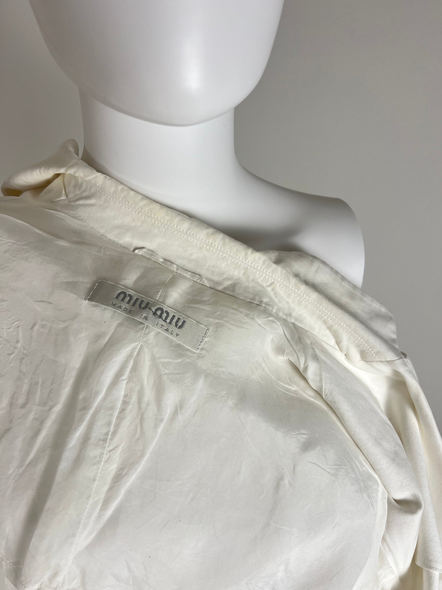 Miu Miu Ivory Silk Trouser Suit