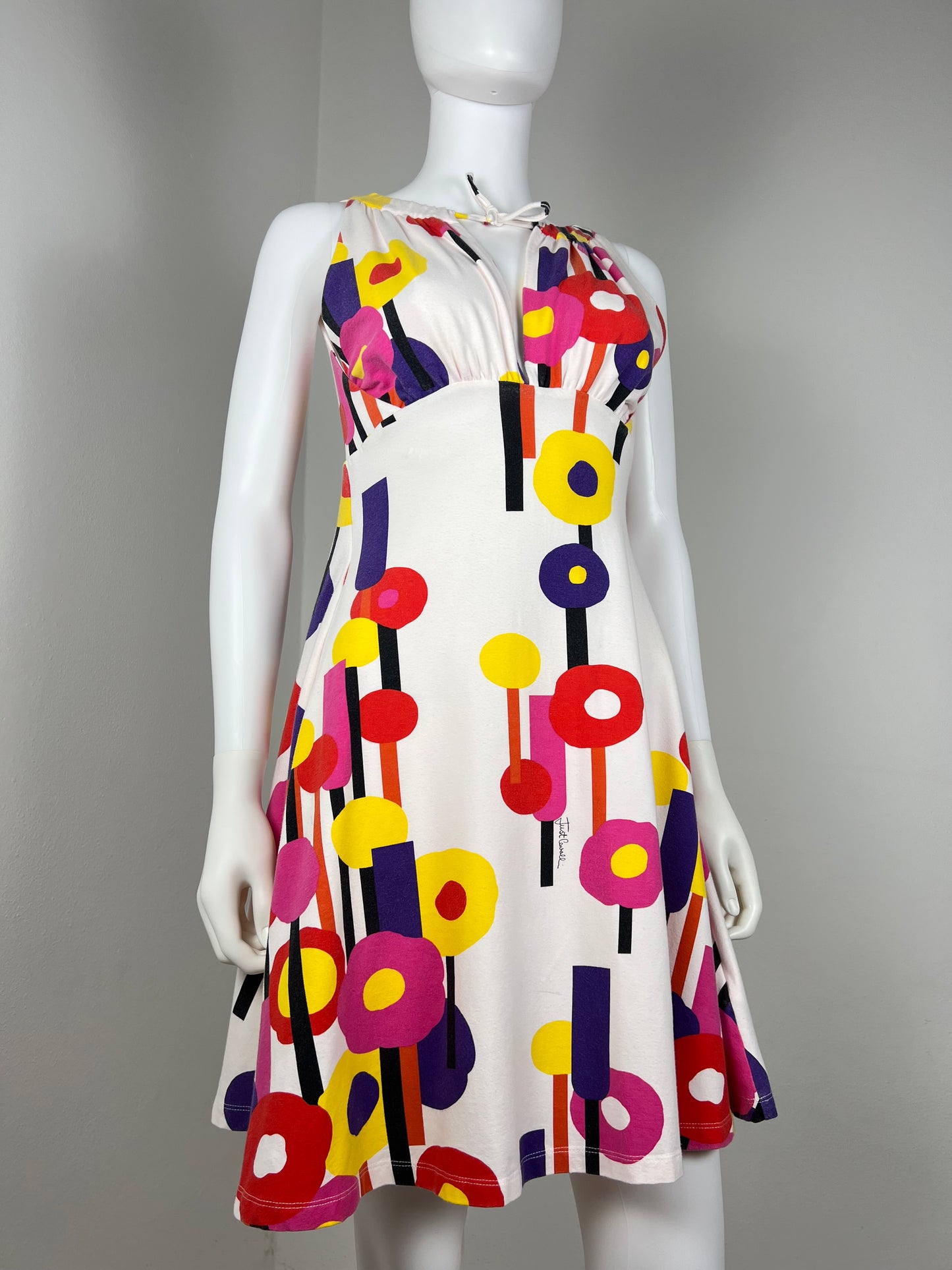 Just Cavalli Abstract Print Empire Dress