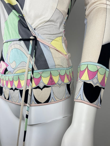 Emilio Pucci Silk Wrap Top