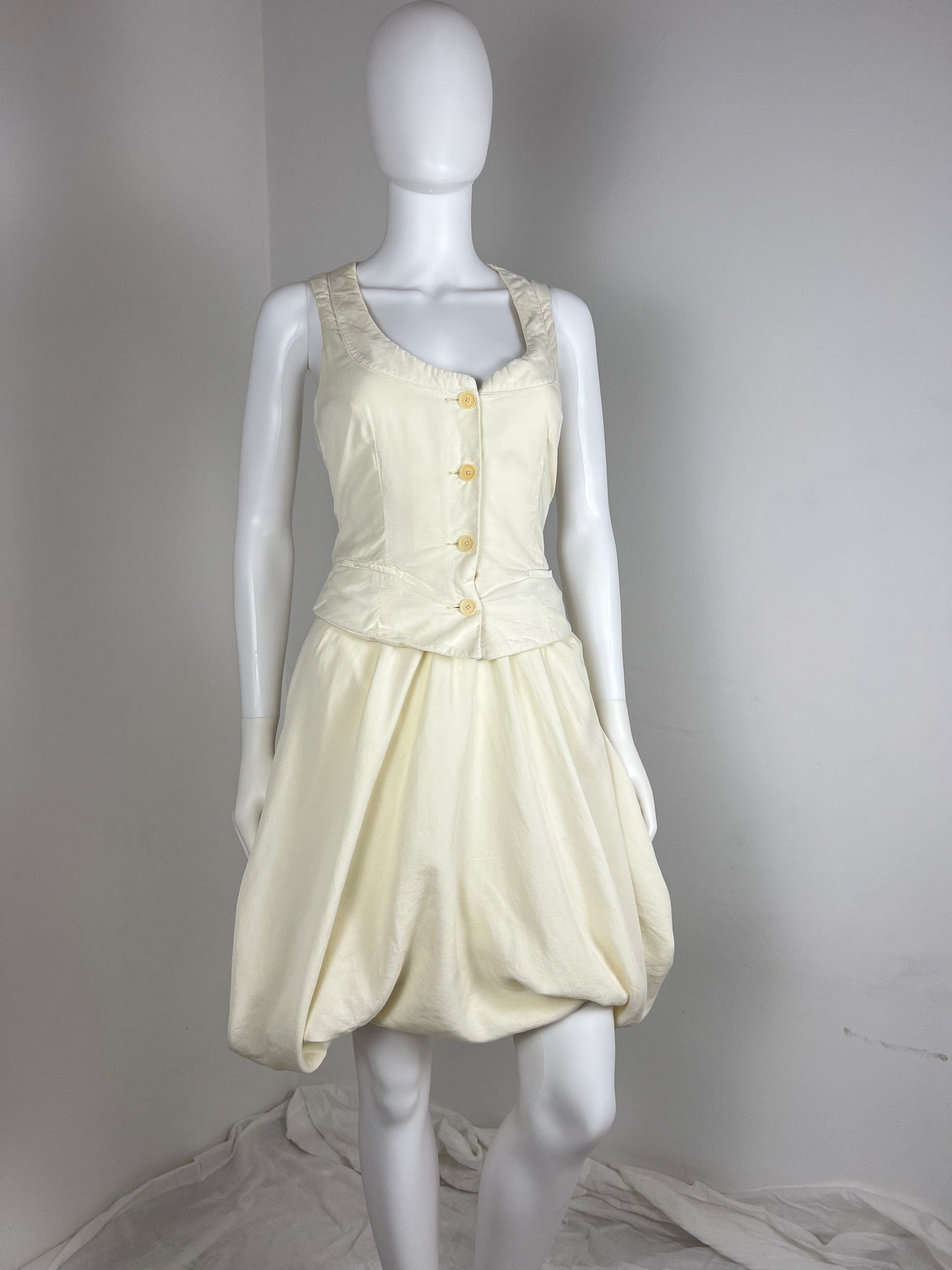 Jean Paul Gaultier Butter Bubble Dress IT 44