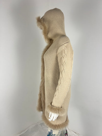 Blumarine Fur Trim Hooded Knit Coat
Early 2000s