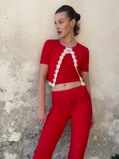 BLUMARINE SS00s RED 3-PIECE SET