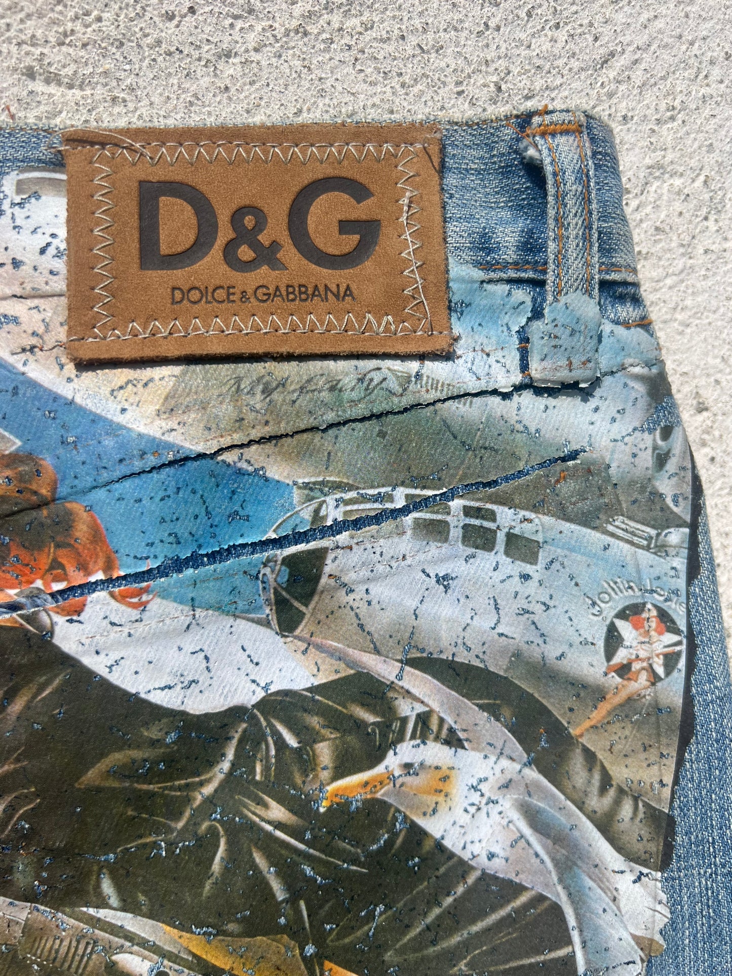 DOLCE & GABBANA printed denim jeans
early 2000s