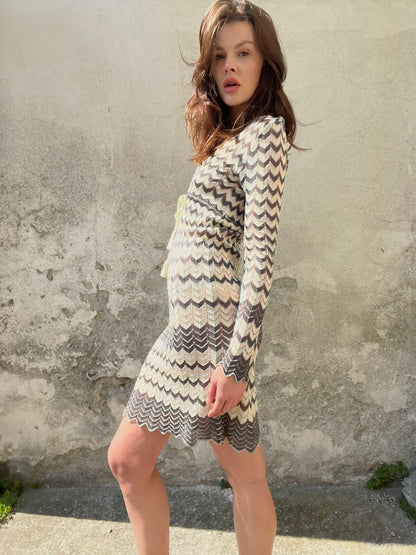 MISSONI
Sheer zigzag knit dress