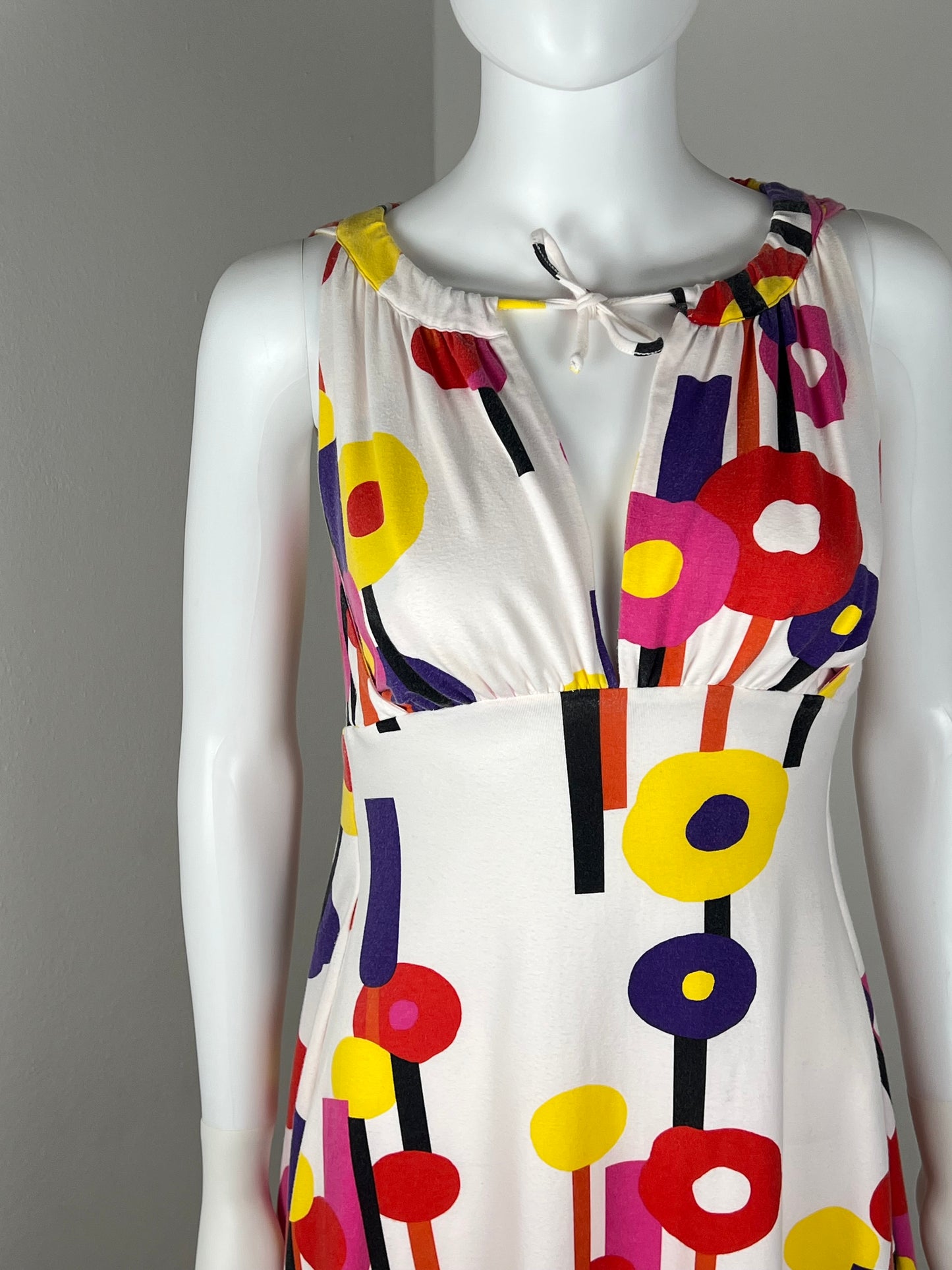 Just Cavalli Abstract Print Empire Dress