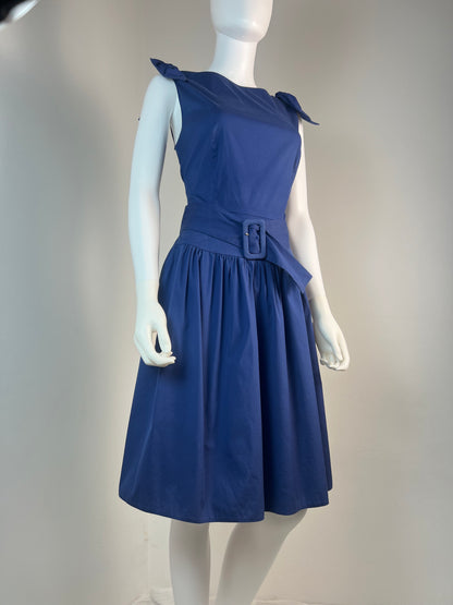 Prada Cotton Dress with Bow Straps