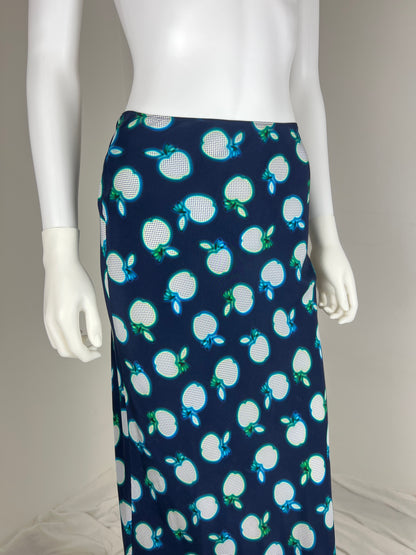 MIU MIU, circa 2010 – Silk Apple Print Skirt