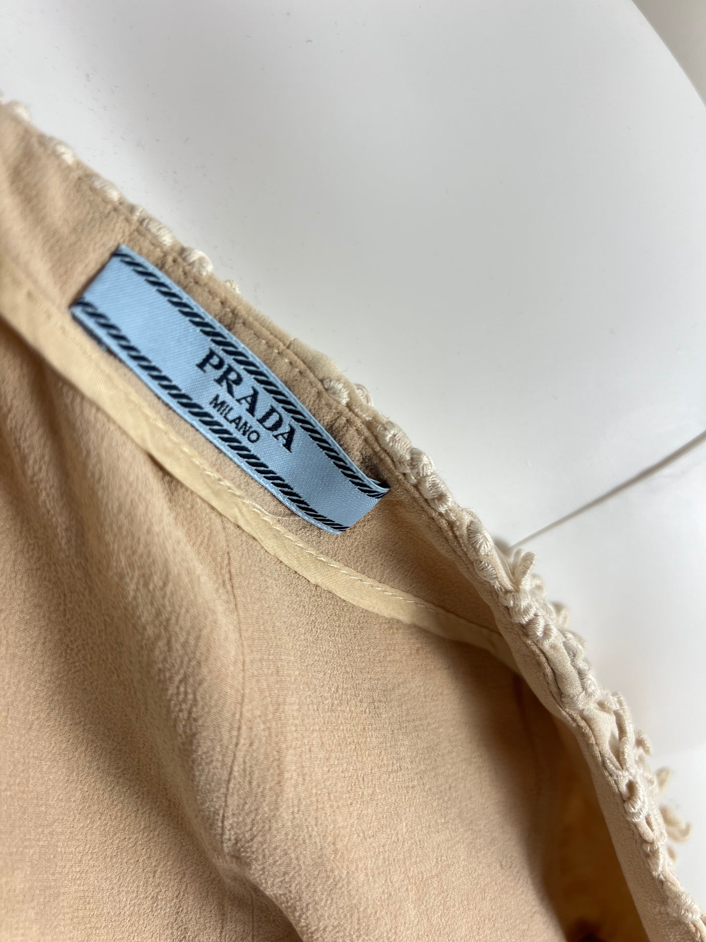 Prada Embroidered Lace Shorts