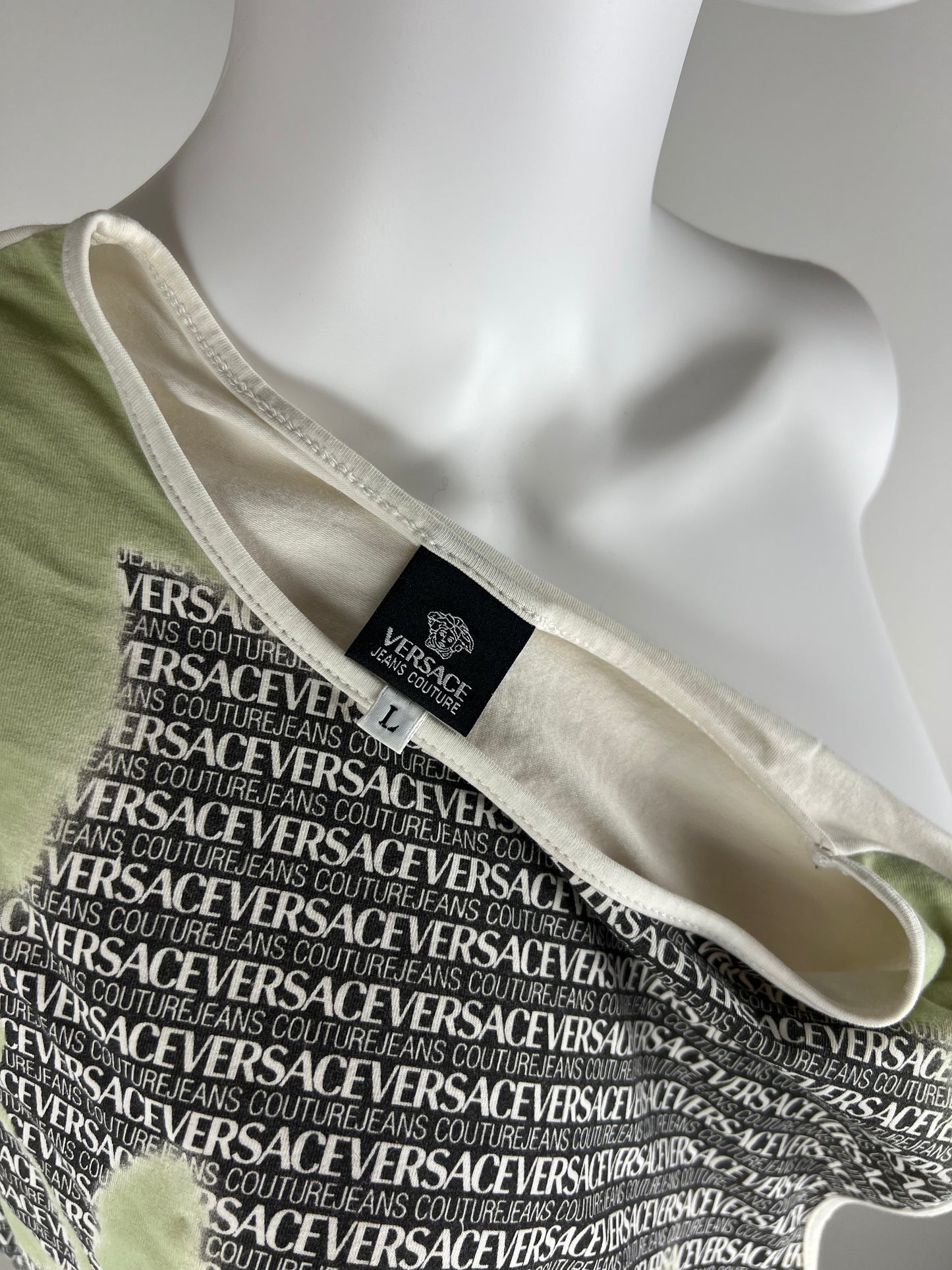 Versace Jeans Couture Logo Print Crop Top