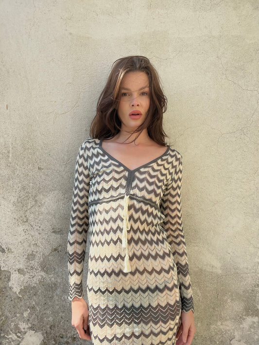 MISSONI
Sheer zigzag knit dress