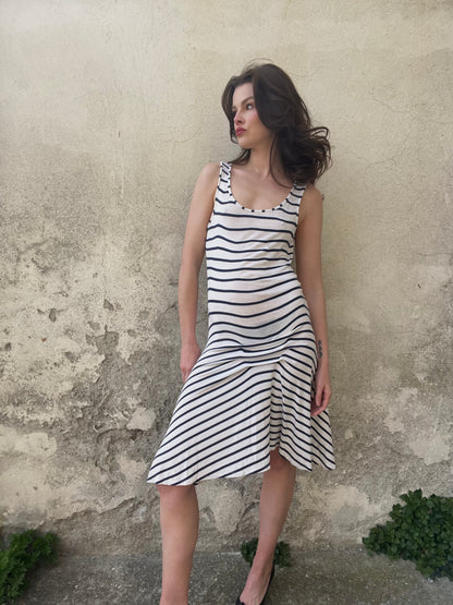 Jean Paul Gaultier striped jersey dress