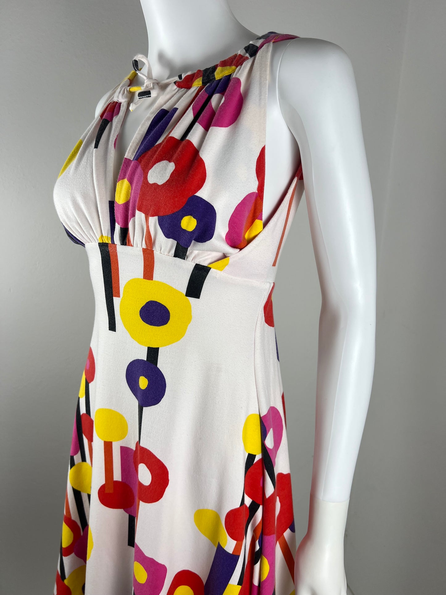 Just Cavalli Abstract Print Empire Dress