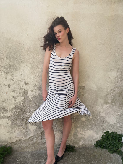 Jean Paul Gaultier striped jersey dress