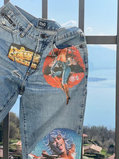 DOLCE & GABBANA printed denim jeans
early 2000s