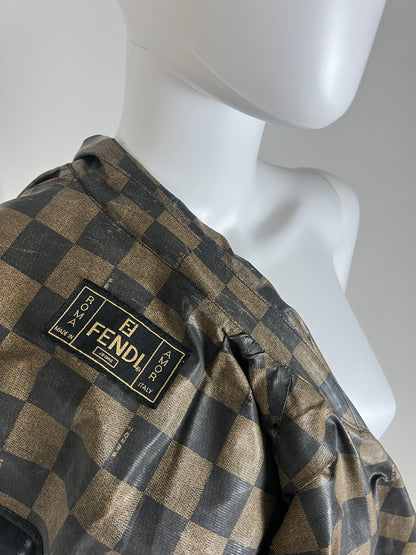 Fendi Checkerboard Trench Coat