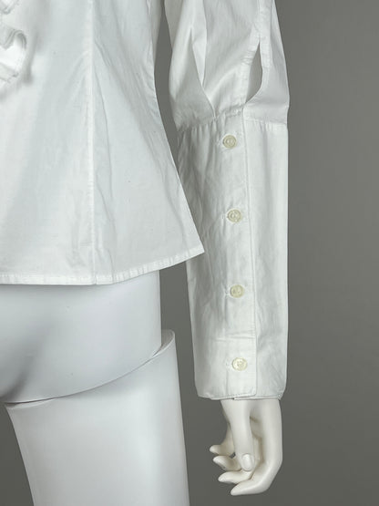 Balenciaga ruffled cotton blouse