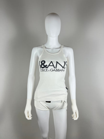 Dolce and Gabbana J&ANS Ribbed Tank Top