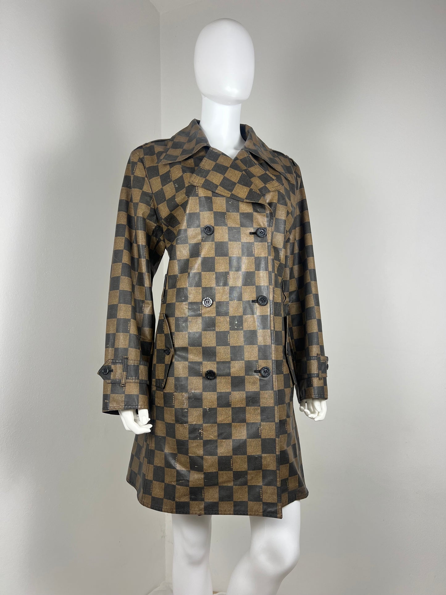 Fendi Checkerboard Trench Coat