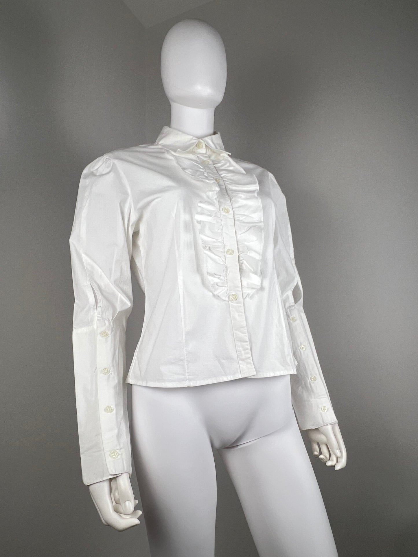 Balenciaga ruffled cotton blouse