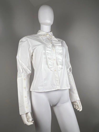 Balenciaga ruffled cotton blouse