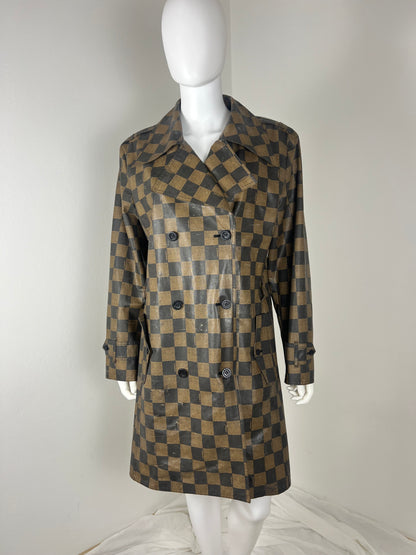 Fendi Checkerboard Trench Coat