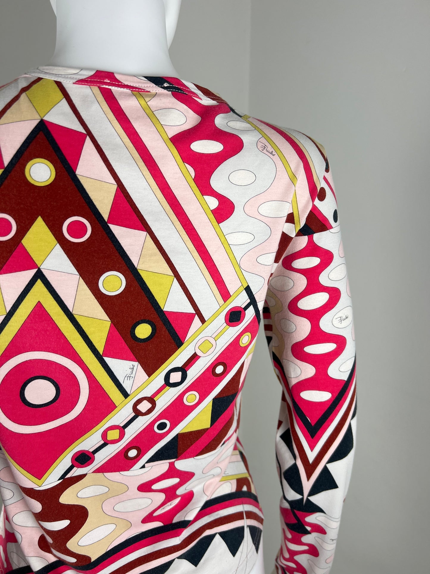 Emilio Pucci Geometric Print Stretch Top – Early 2000s