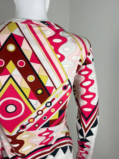 Emilio Pucci Geometric Print Stretch Top – Early 2000s