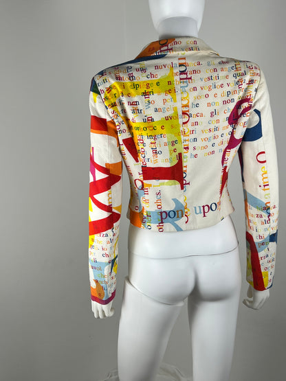 Moschino Text print structured jacket