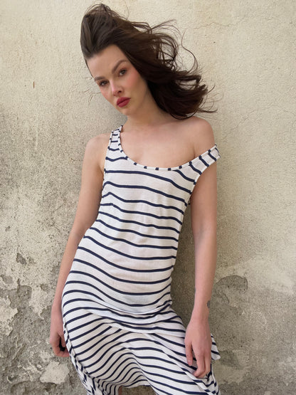 Jean Paul Gaultier striped jersey dress