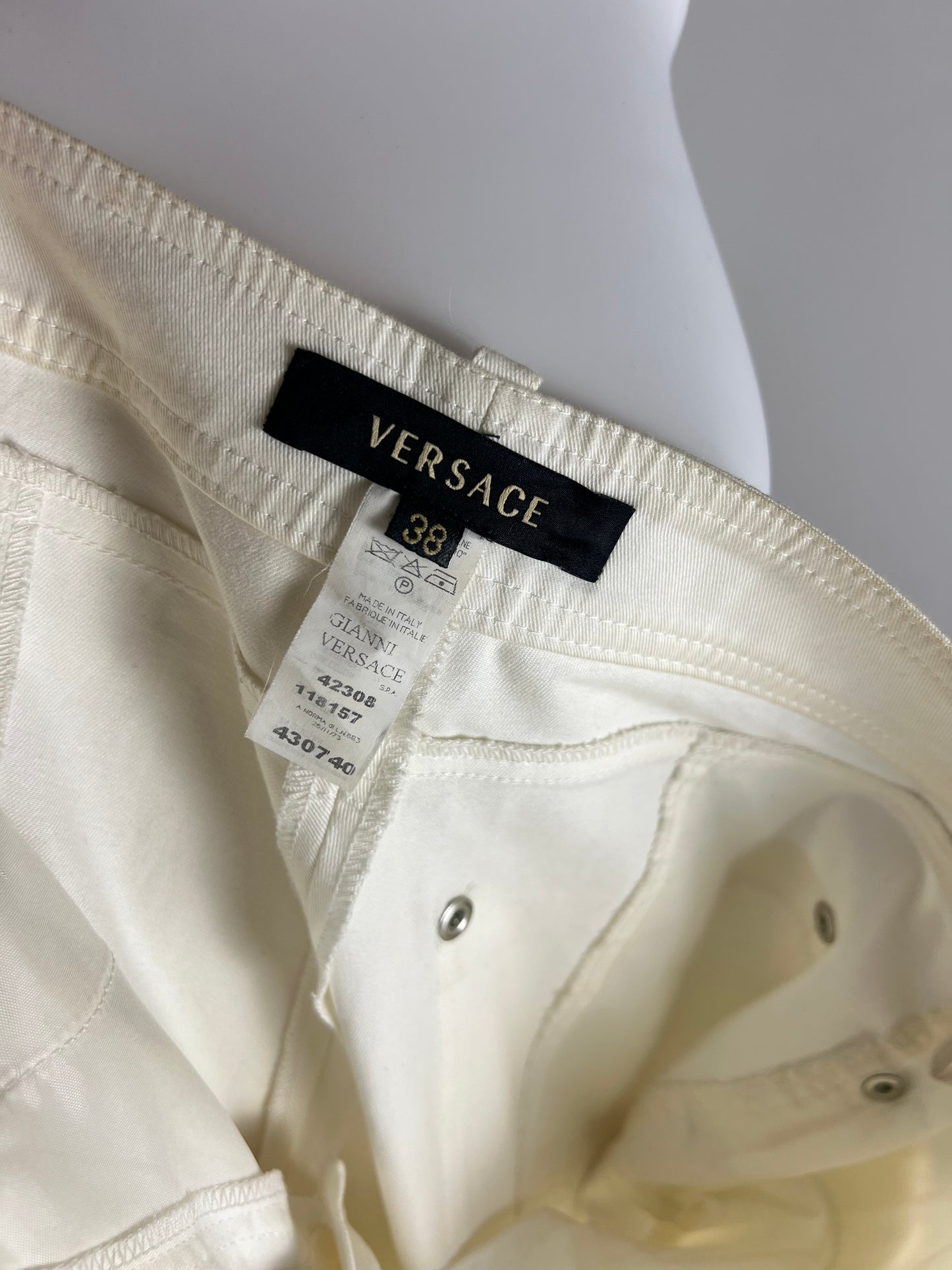 Gianni Versace Embellished Logo Jeans – Early 2000s