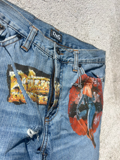 DOLCE & GABBANA printed denim jeans
early 2000s