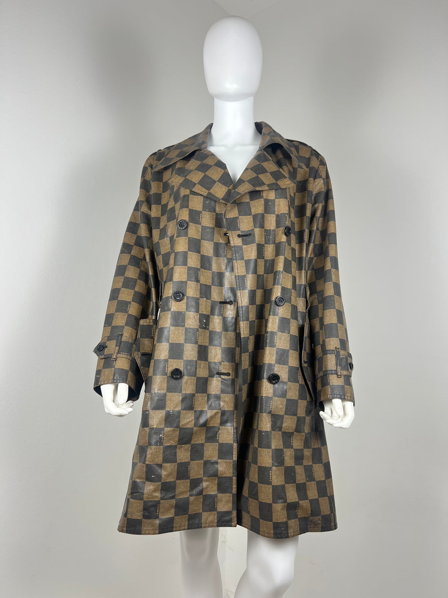 Fendi Checkerboard Trench Coat