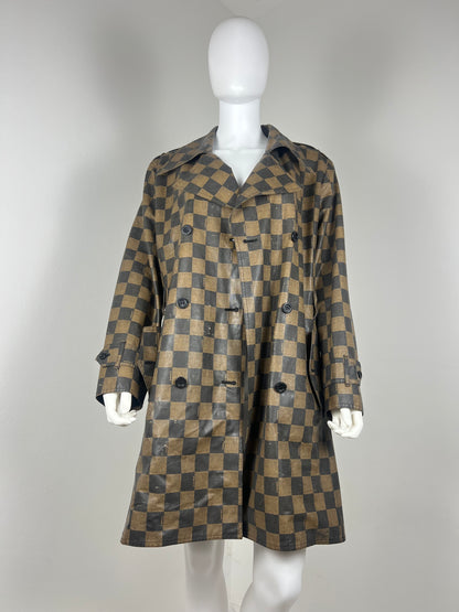 Fendi Checkerboard Trench Coat