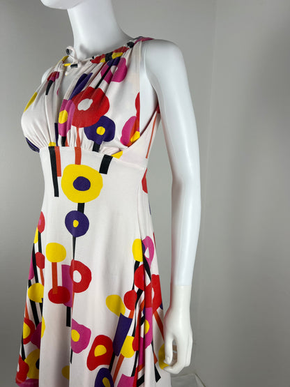 Just Cavalli Abstract Print Empire Dress