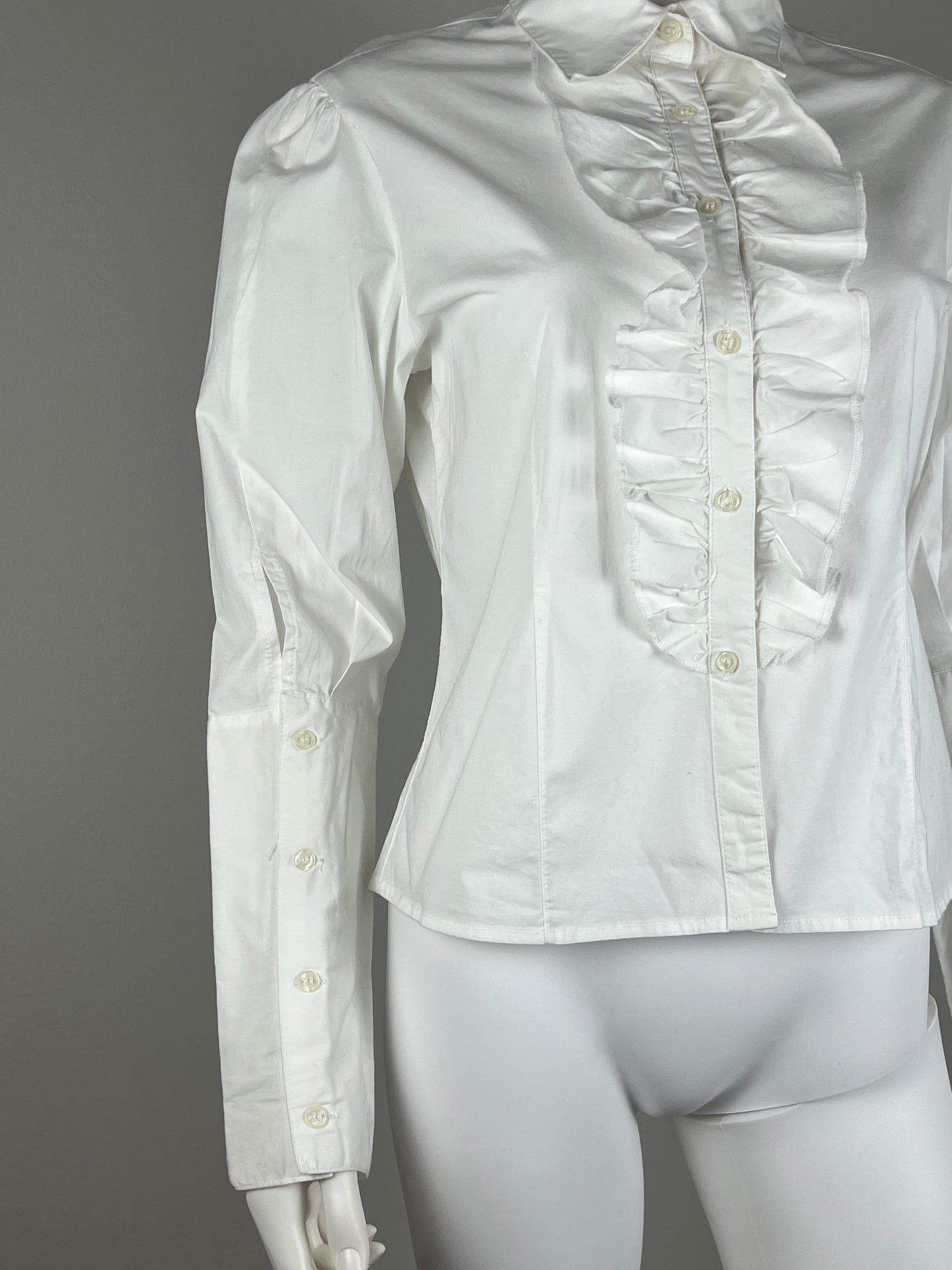 Balenciaga ruffled cotton blouse