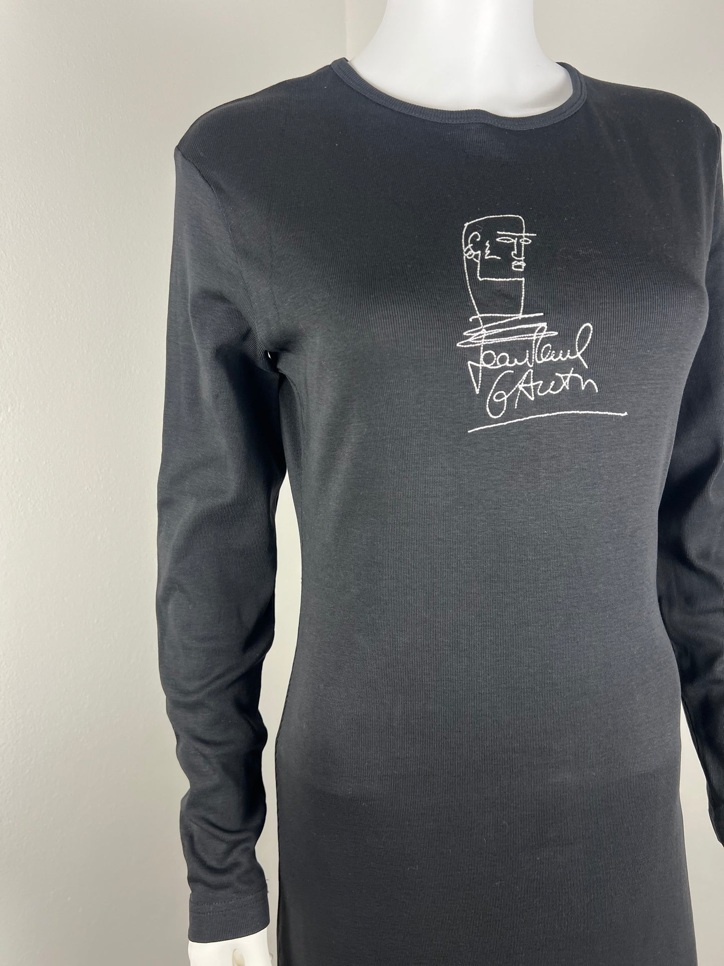 Jean Paul Gaultier Signature Face Jersey Maxi Dress