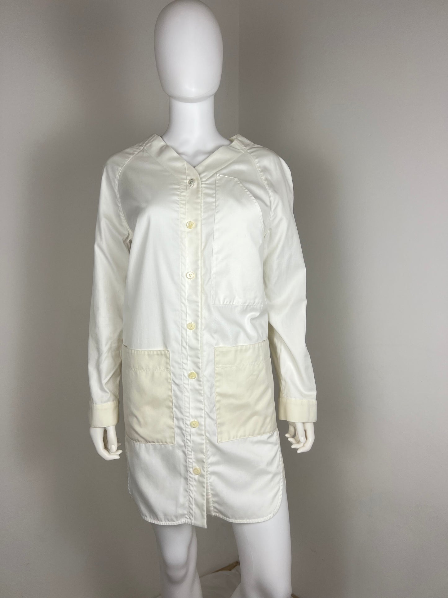 Balenciaga Paris ivory shirt dress