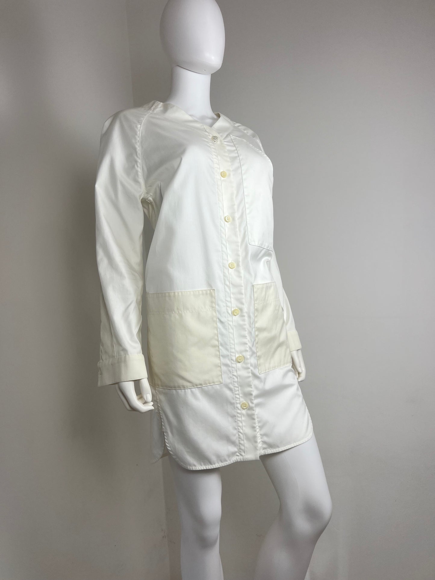 Balenciaga Paris ivory shirt dress