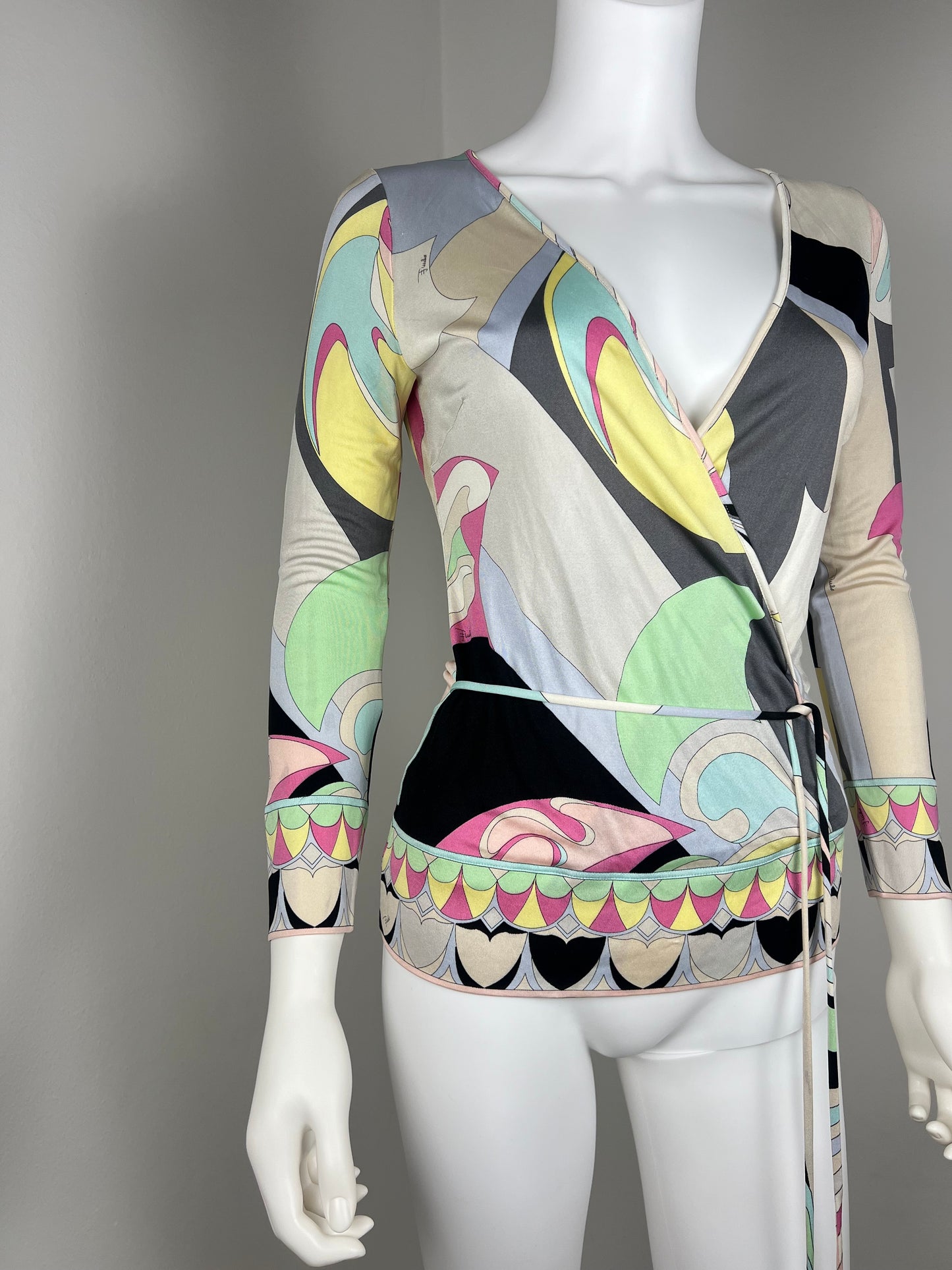 Emilio Pucci Silk Wrap Top