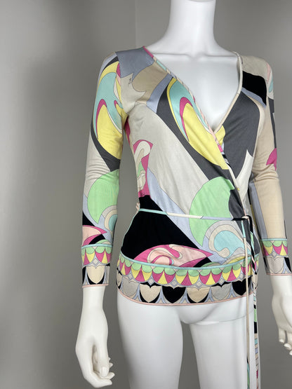 Emilio Pucci Silk Wrap Top