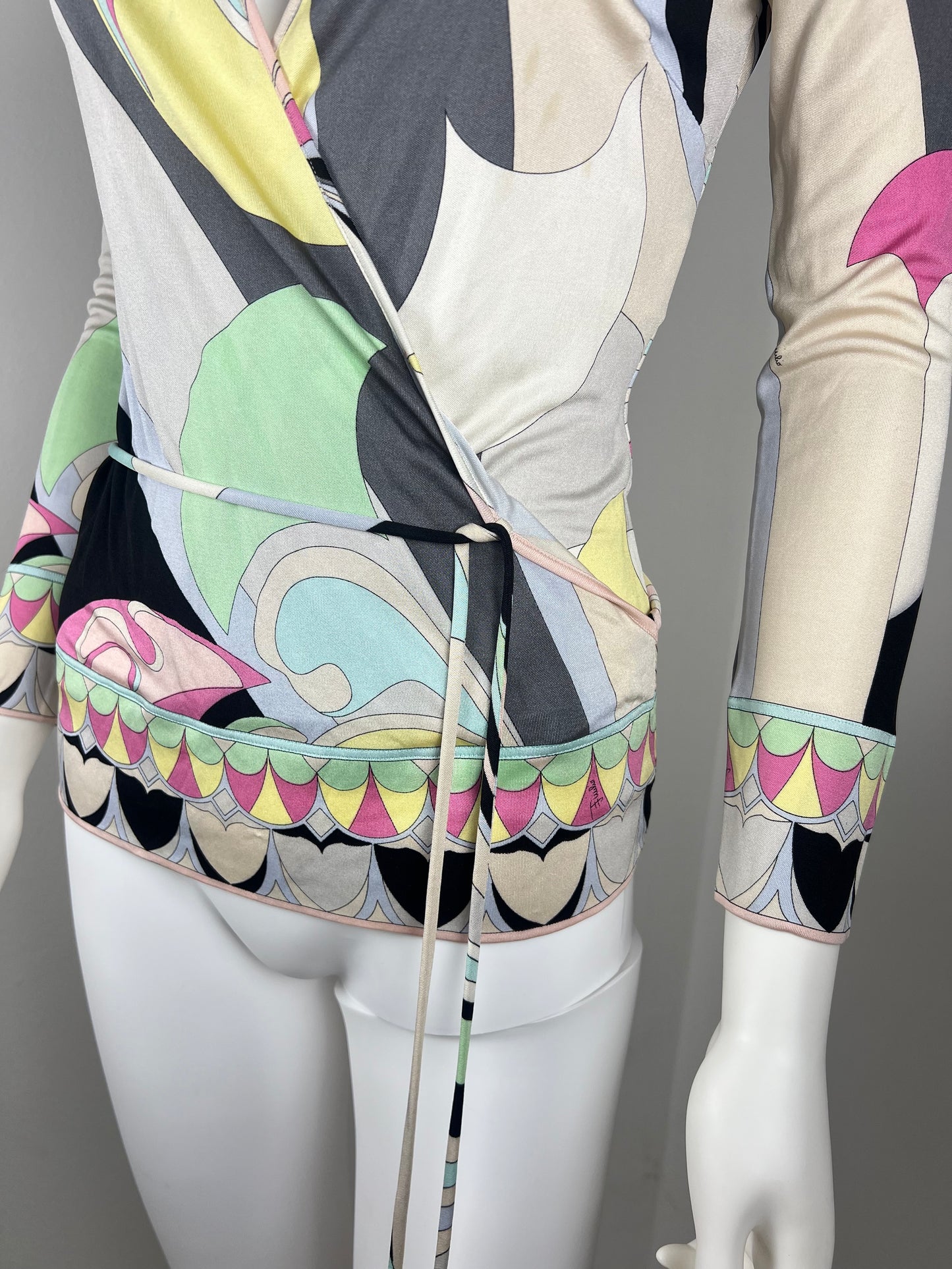 Emilio Pucci Silk Wrap Top