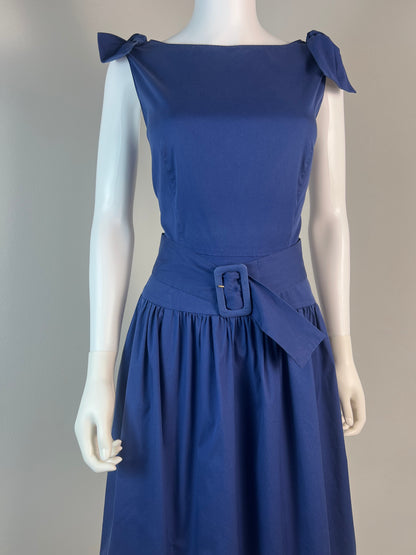 Prada Cotton Dress with Bow Straps