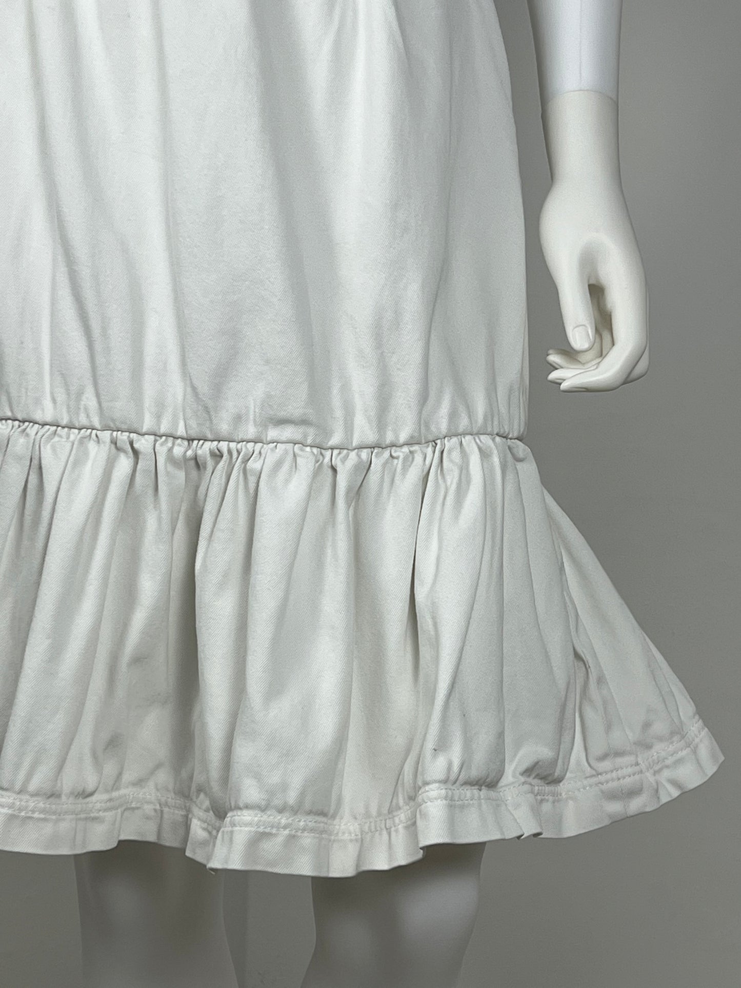 Prada Ivory Tiered Cotton Skirt