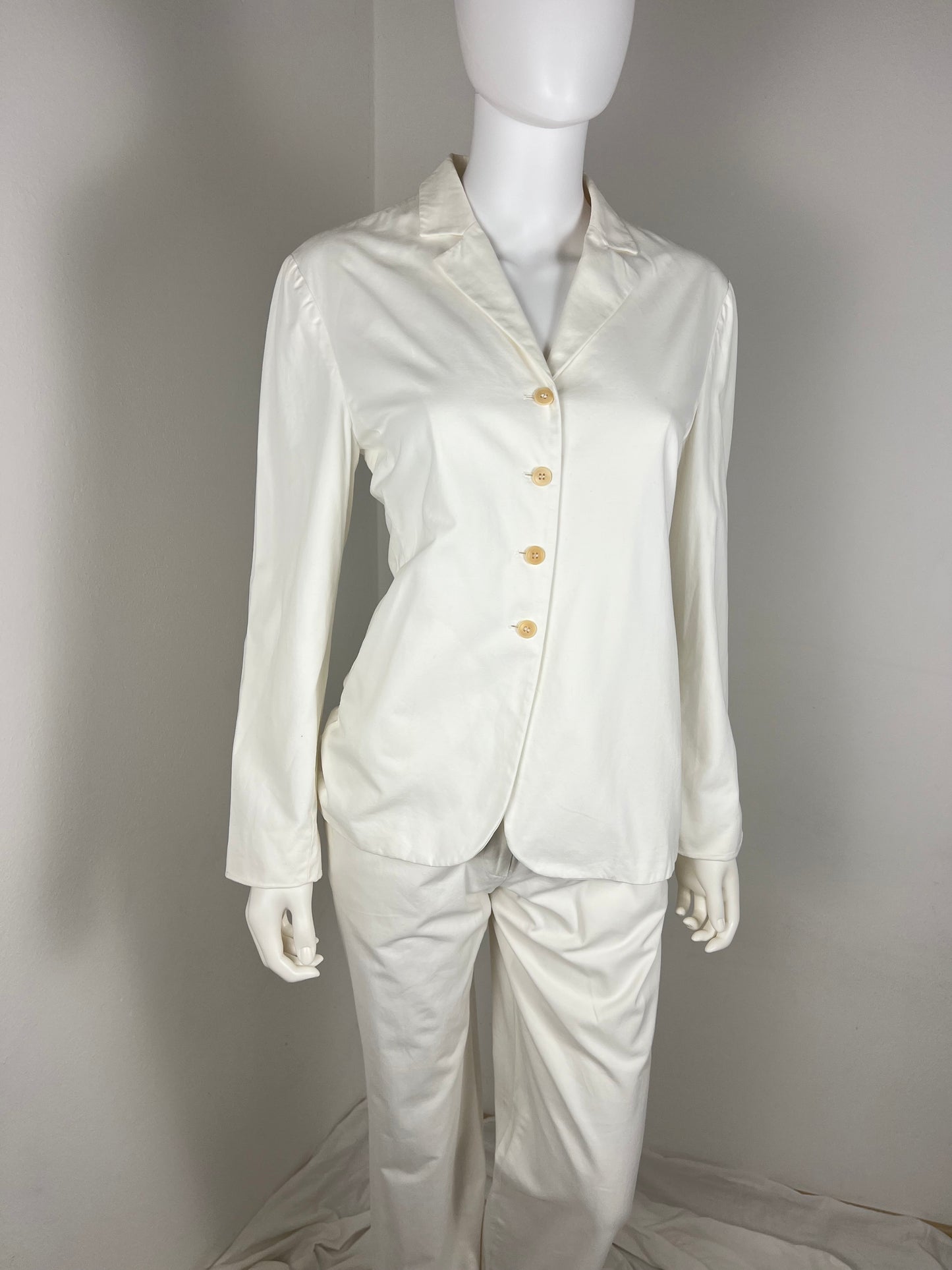 Miu Miu Ivory Silk Trouser Suit