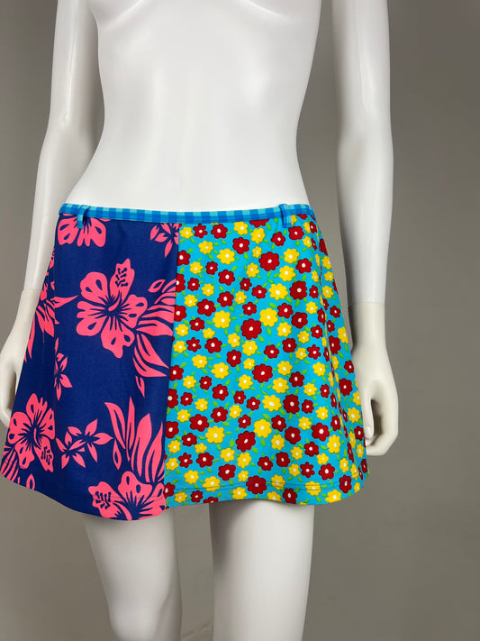 Dolce & Gabbana Patchwork Beachwear Mini Skirt