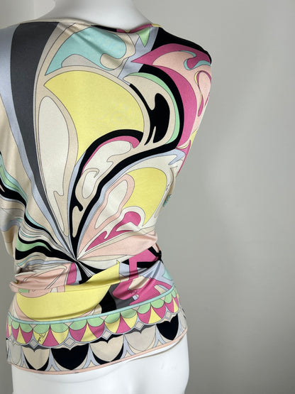 Emilio Pucci Silk Wrap Top